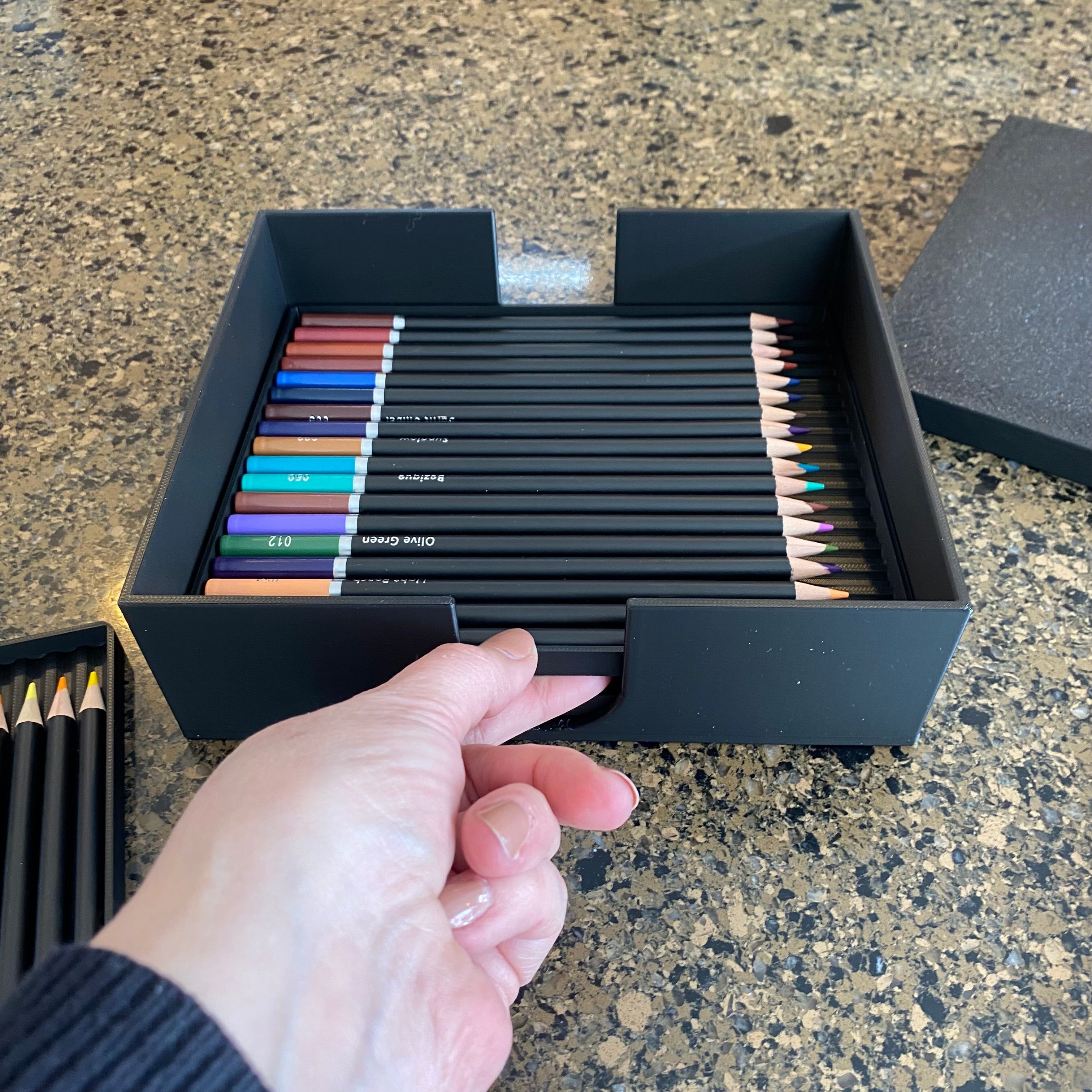 3-5-7-9 Tray Colored Pencil Storage Organizer – 3D Printed Caddy for Home & Classroom
