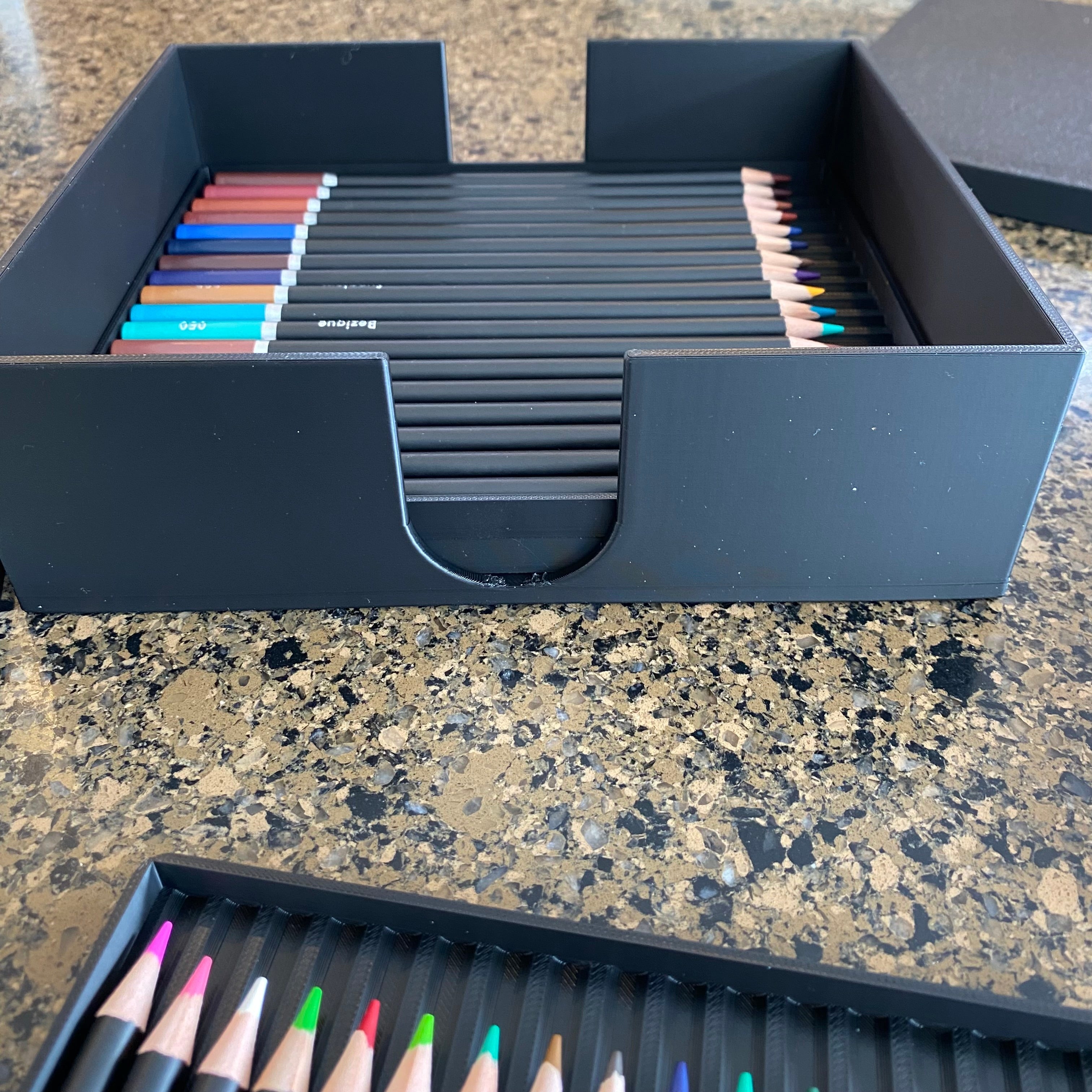 3-5-7-9 Tray Colored Pencil Storage Organizer – 3D Printed Caddy for Home & Classroom