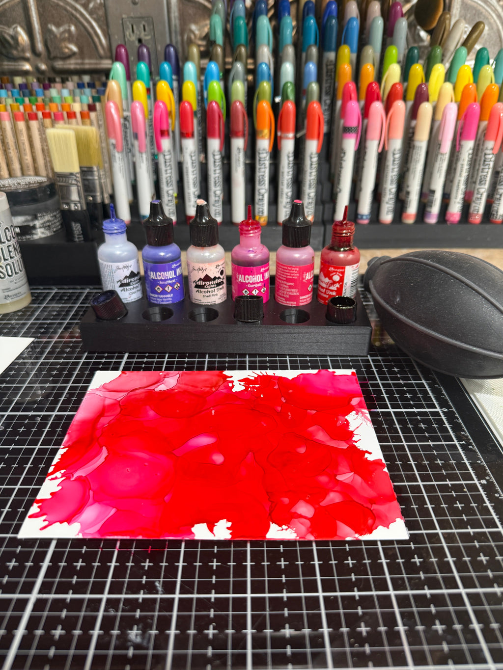 Ranger Alcohol Ink Storage Tray with Cap Holders | Organized Ink Display