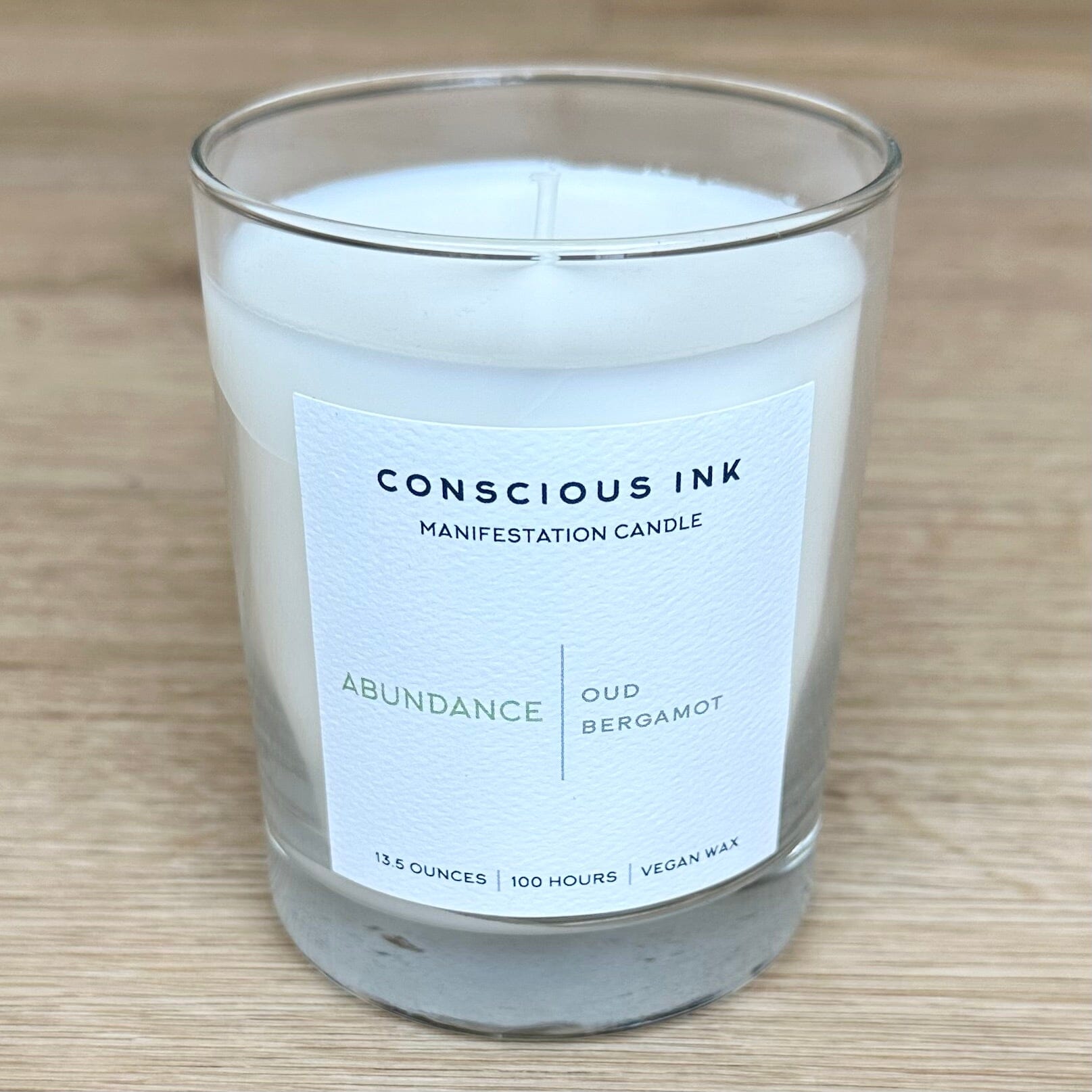 Abundance Oud + Bergamot Manifestation Candle + Ink