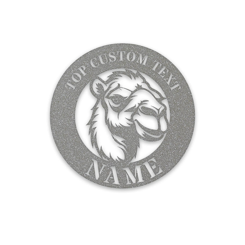 Animal- Camel Circle Custom Metal Sign