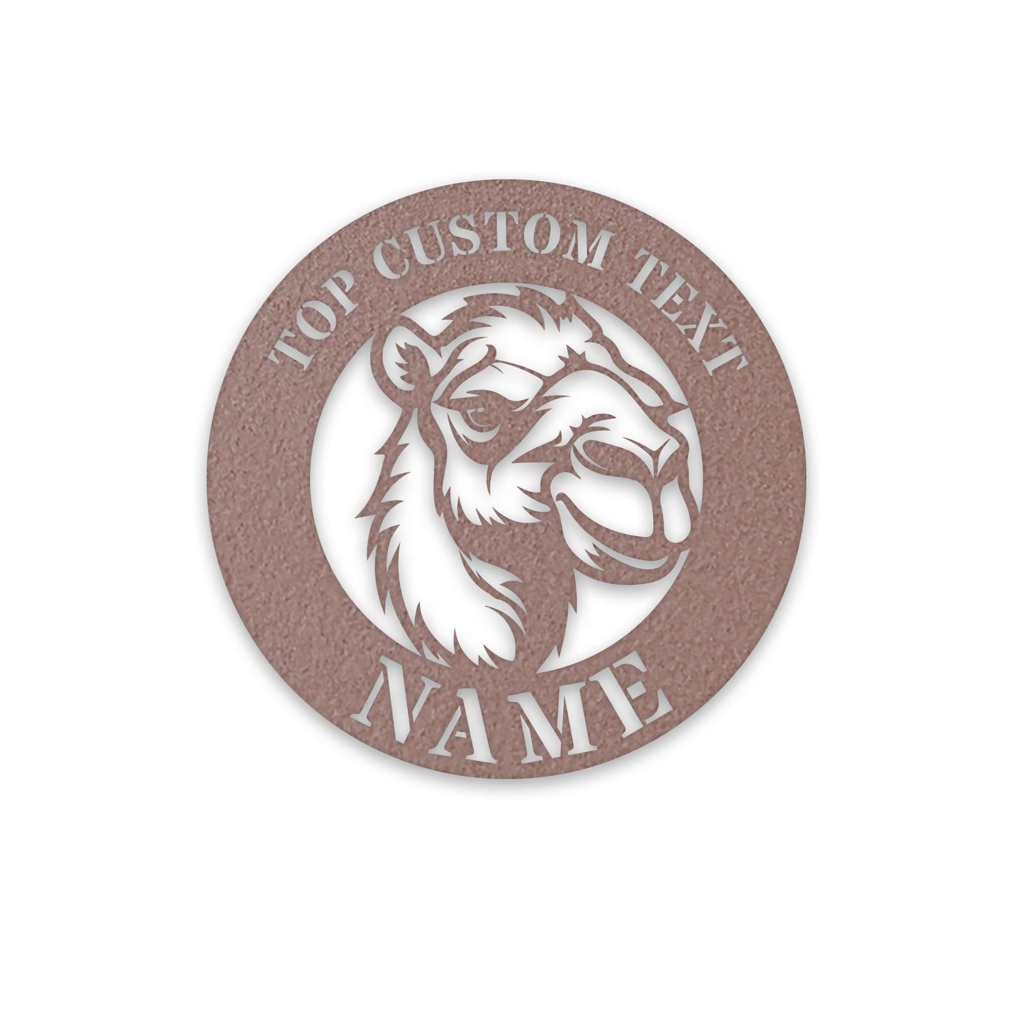Animal- Camel Circle Custom Metal Sign