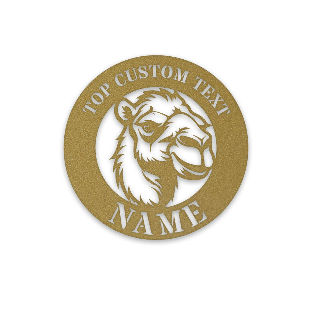 Animal- Camel Circle Custom Metal Sign