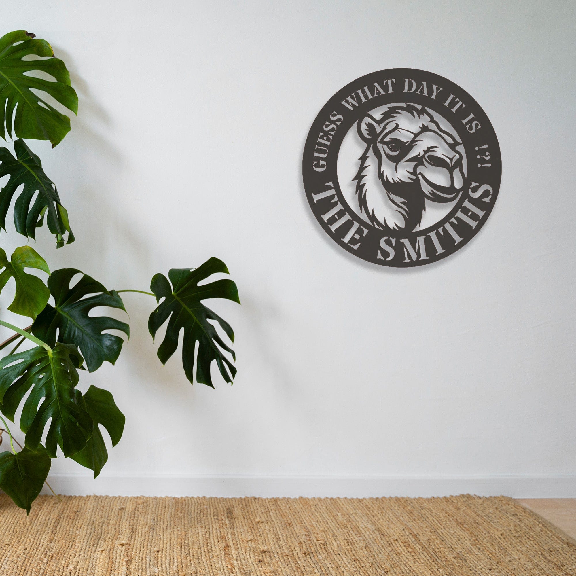 Animal- Camel Circle Custom Metal Sign