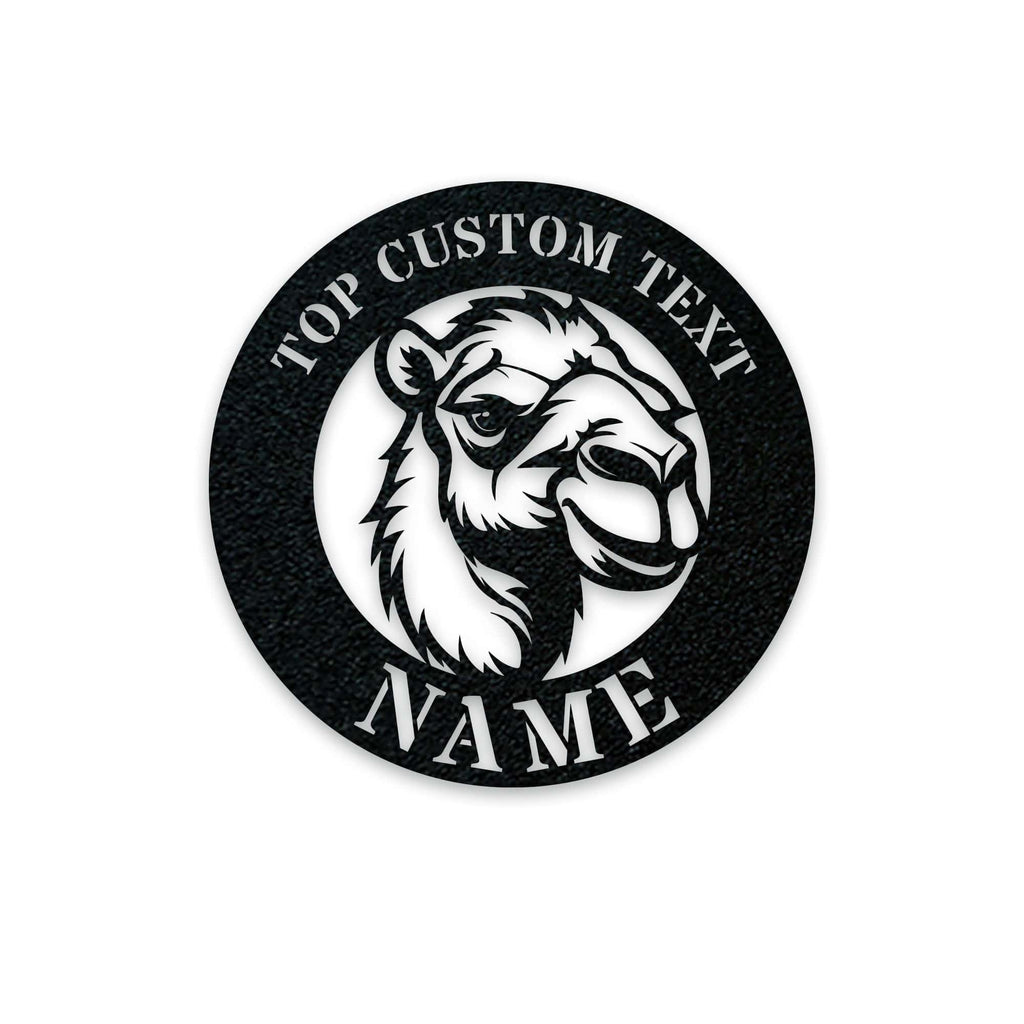 Animal- Camel Circle Custom Metal Sign