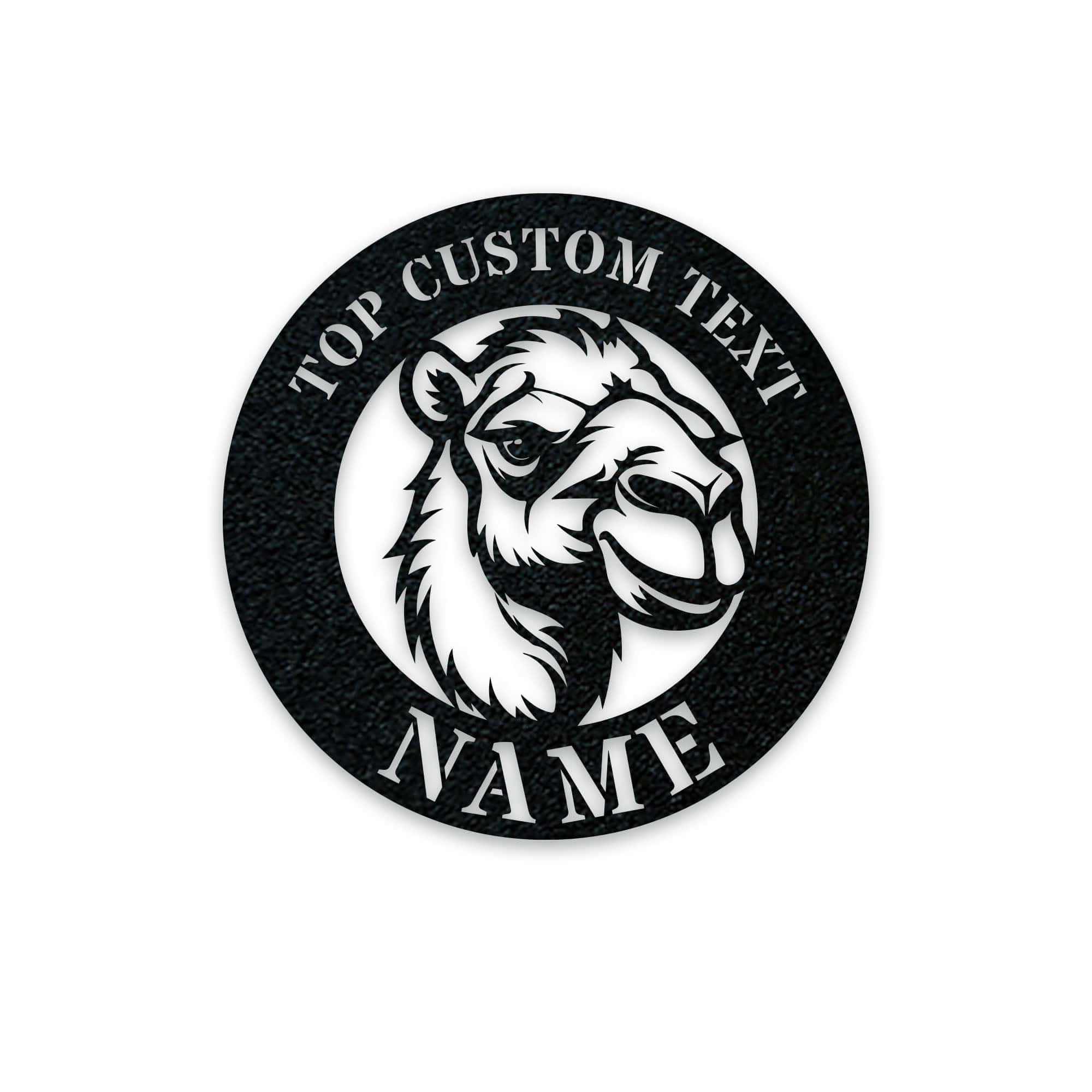 Animal- Camel Circle Custom Metal Sign