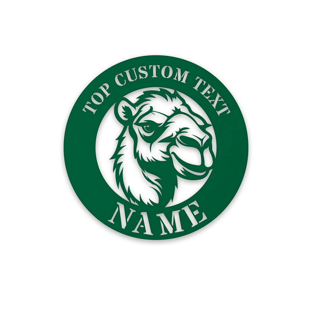 Animal- Camel Circle Custom Metal Sign
