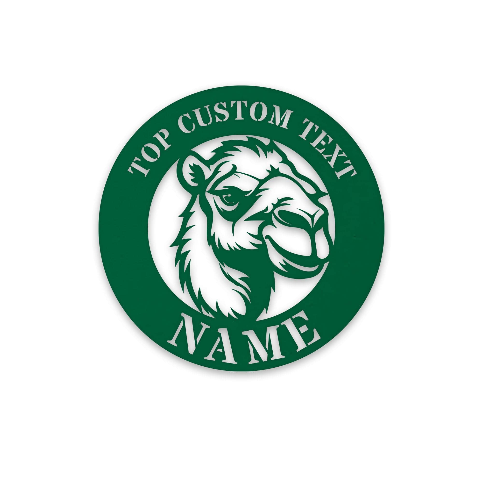 Animal- Camel Circle Custom Metal Sign