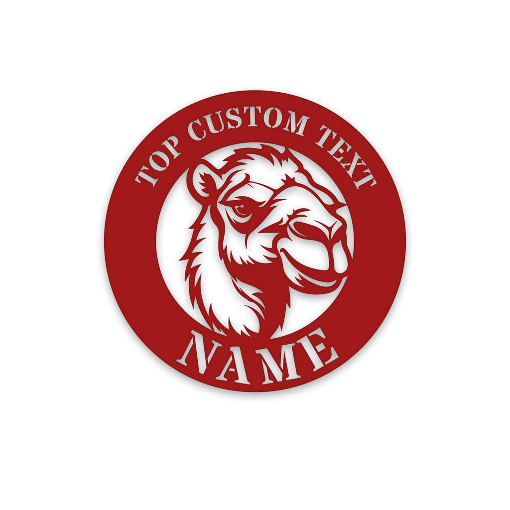 Animal- Camel Circle Custom Metal Sign