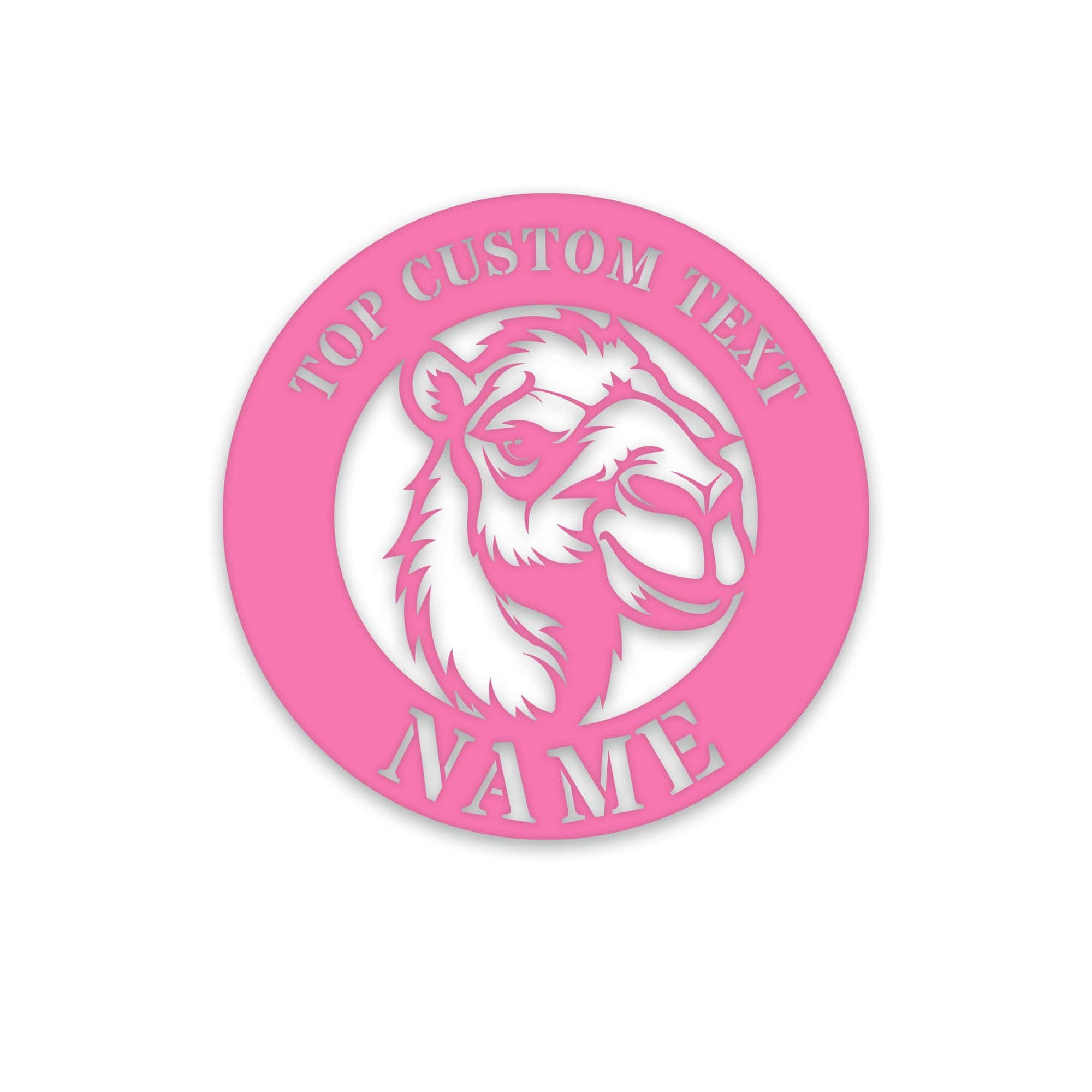 Animal- Camel Circle Custom Metal Sign
