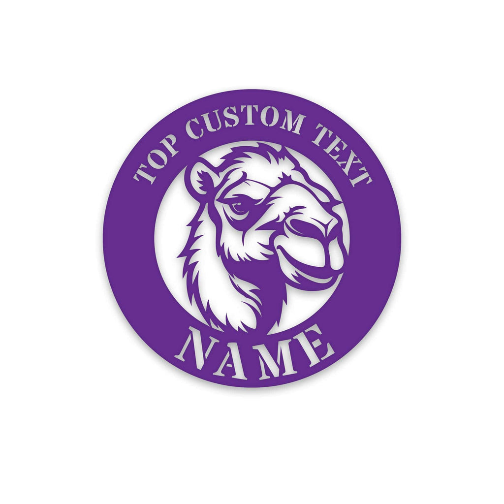 Animal- Camel Circle Custom Metal Sign