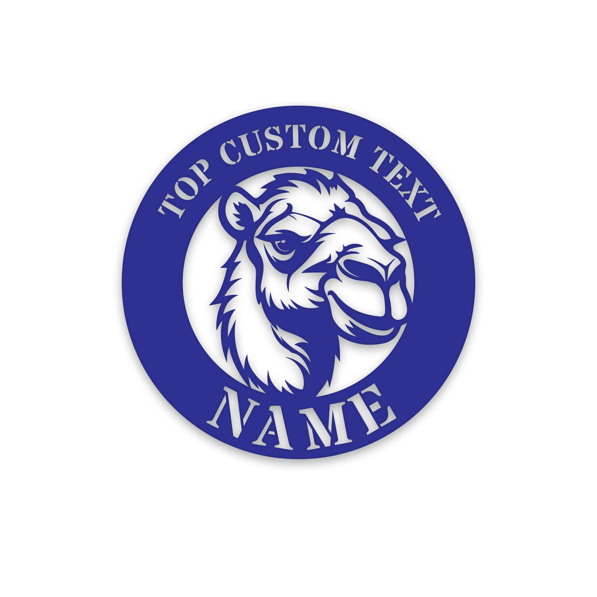 Animal- Camel Circle Custom Metal Sign