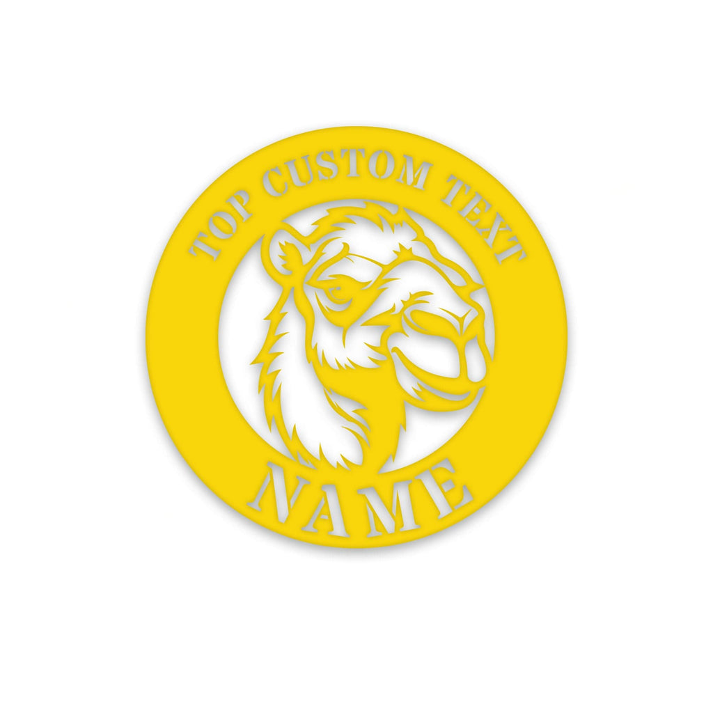 Animal- Camel Circle Custom Metal Sign