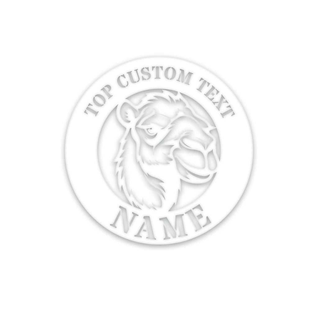 Animal- Camel Circle Custom Metal Sign