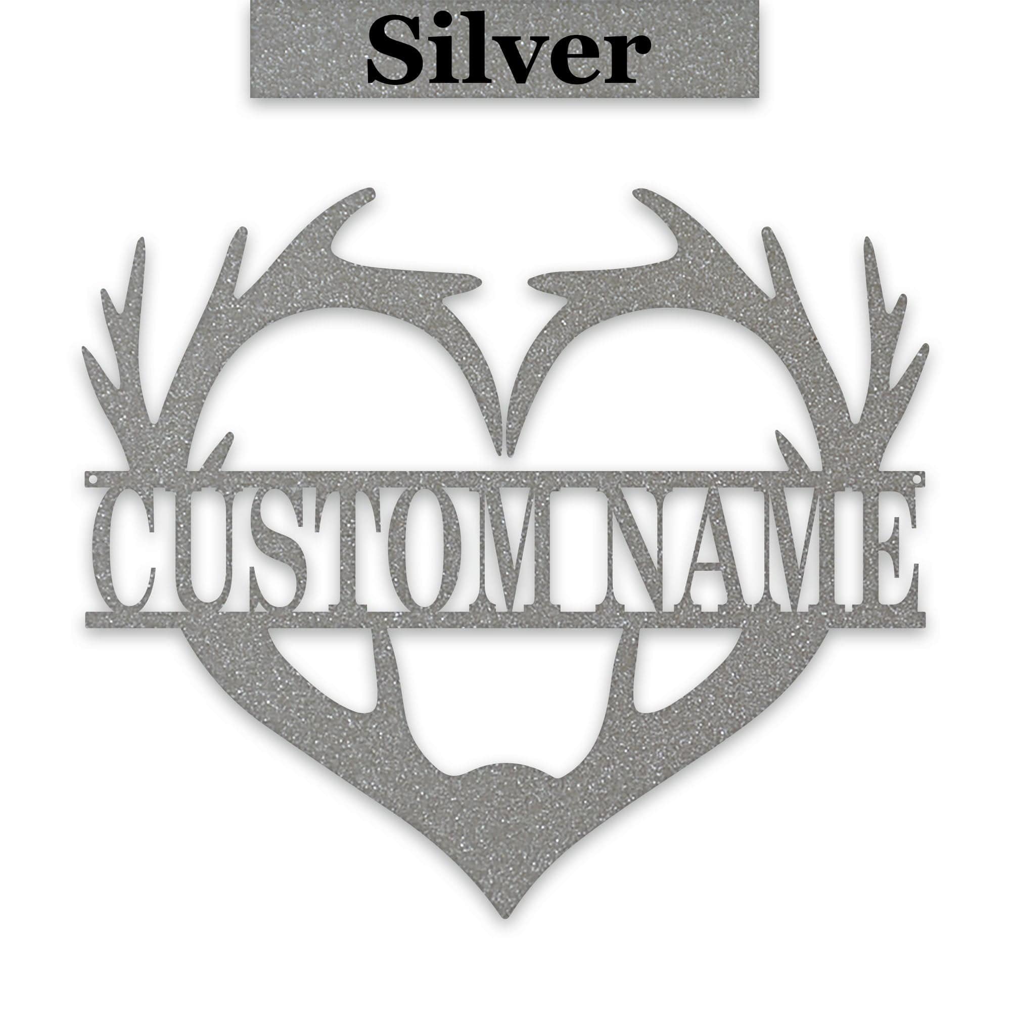 Antler Heart Custom Metal Sign