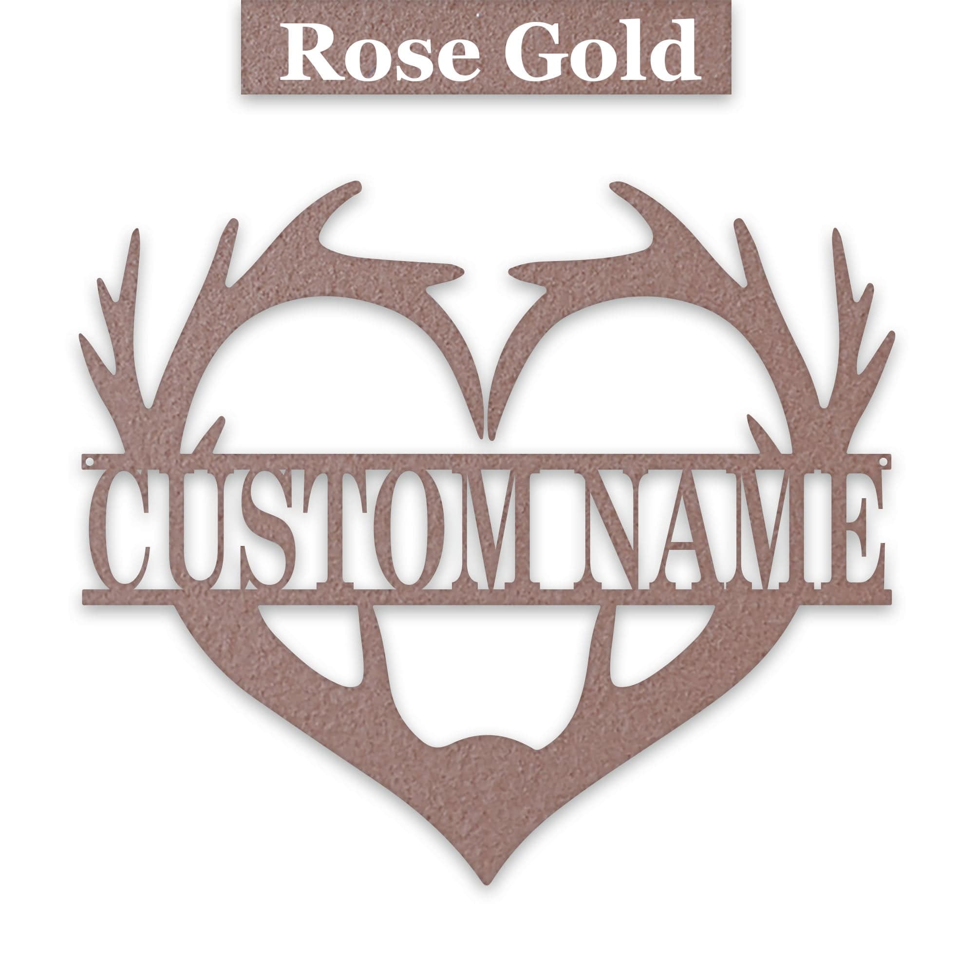 Antler Heart Custom Metal Sign