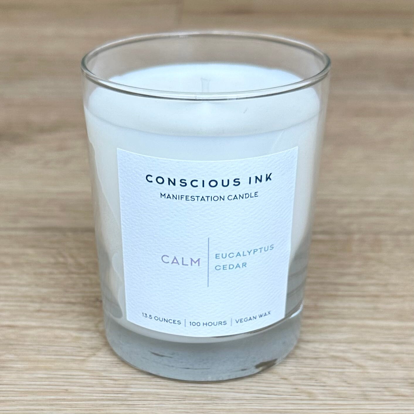 Calm Eucalyptus + Cedar Manifestation Candle + Ink