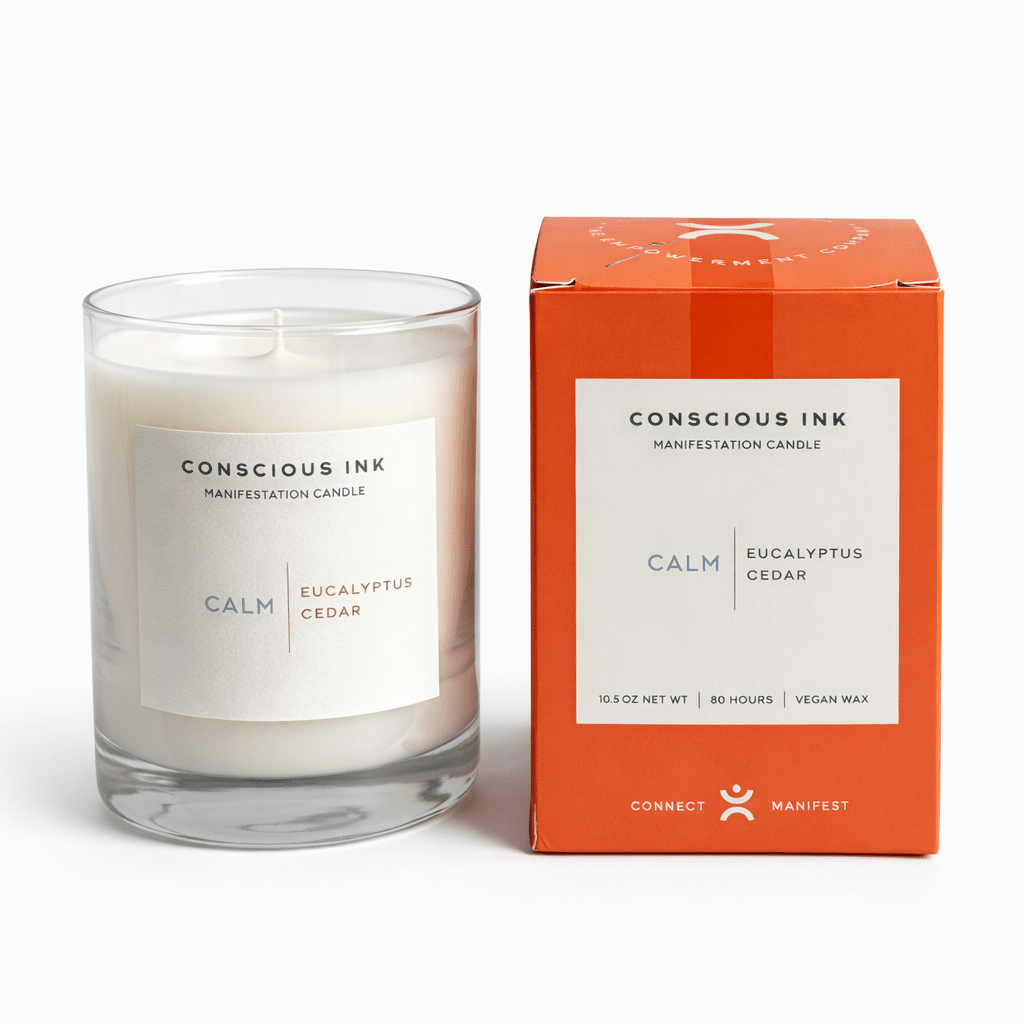 Calm Eucalyptus + Cedar Manifestation Candle + Ink