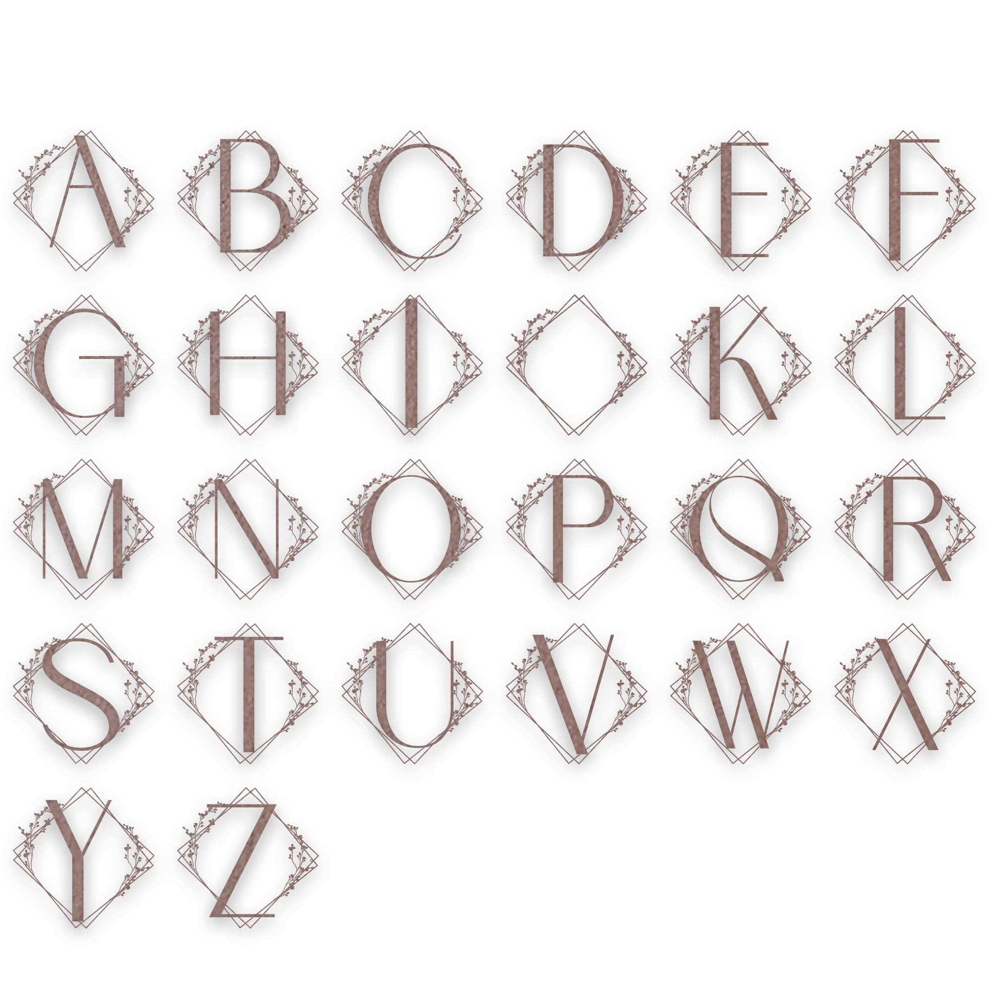 Chic Modern Single Letter Metal Sign