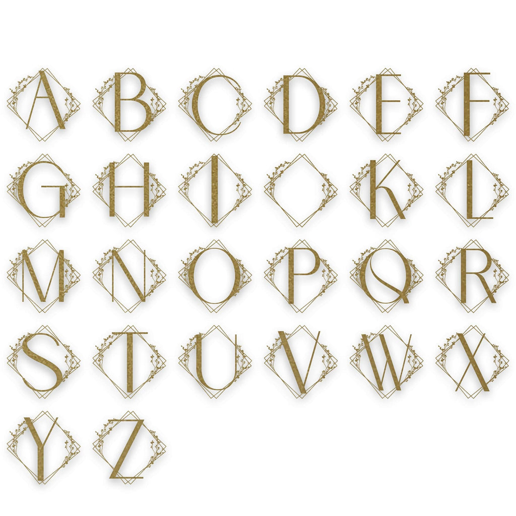 Chic Modern Single Letter Metal Sign