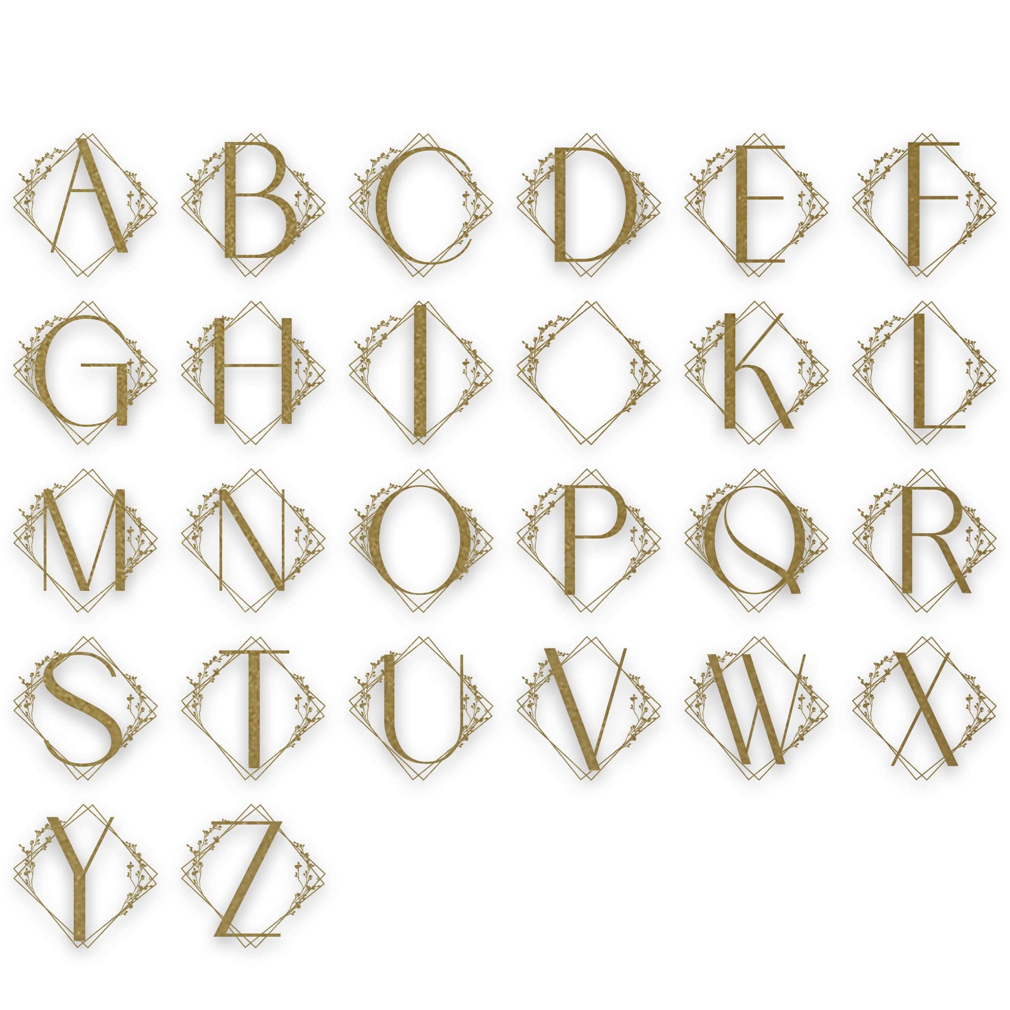 Chic Modern Single Letter Metal Sign