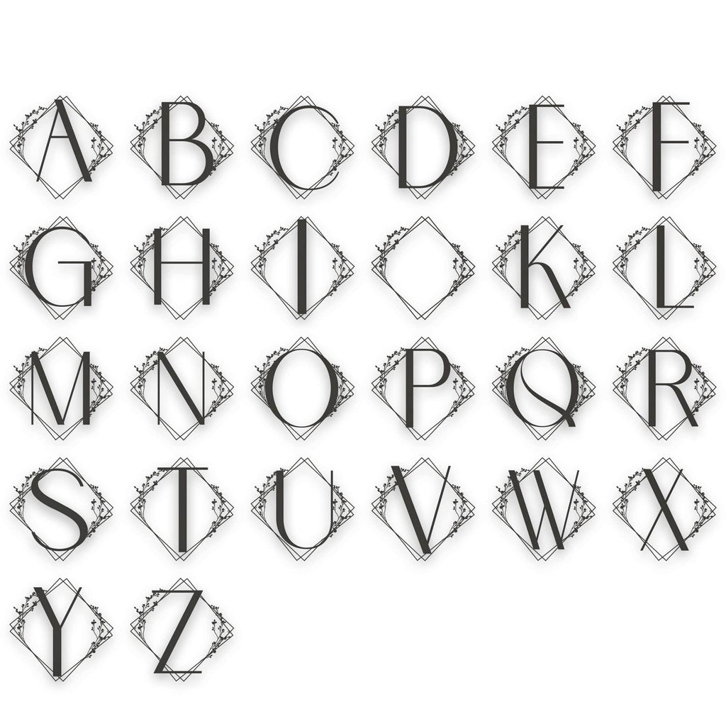 Chic Modern Single Letter Metal Sign