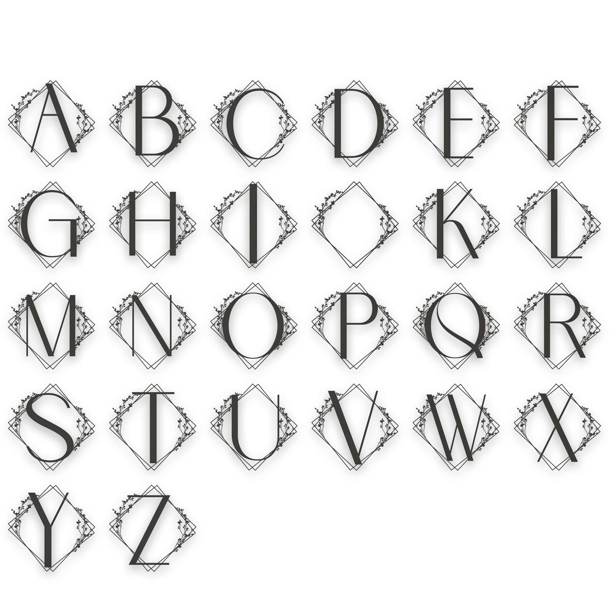 Chic Modern Single Letter Metal Sign