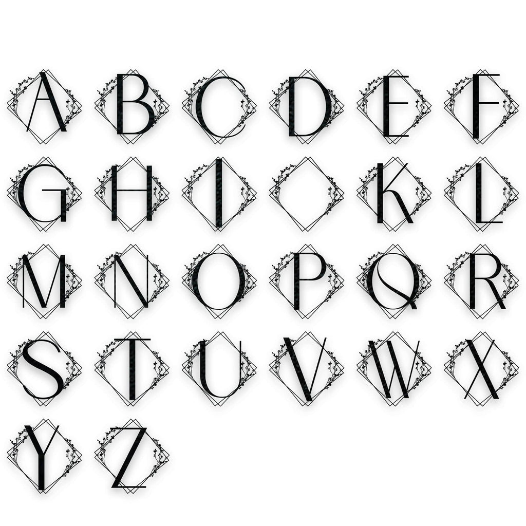 Chic Modern Single Letter Metal Sign