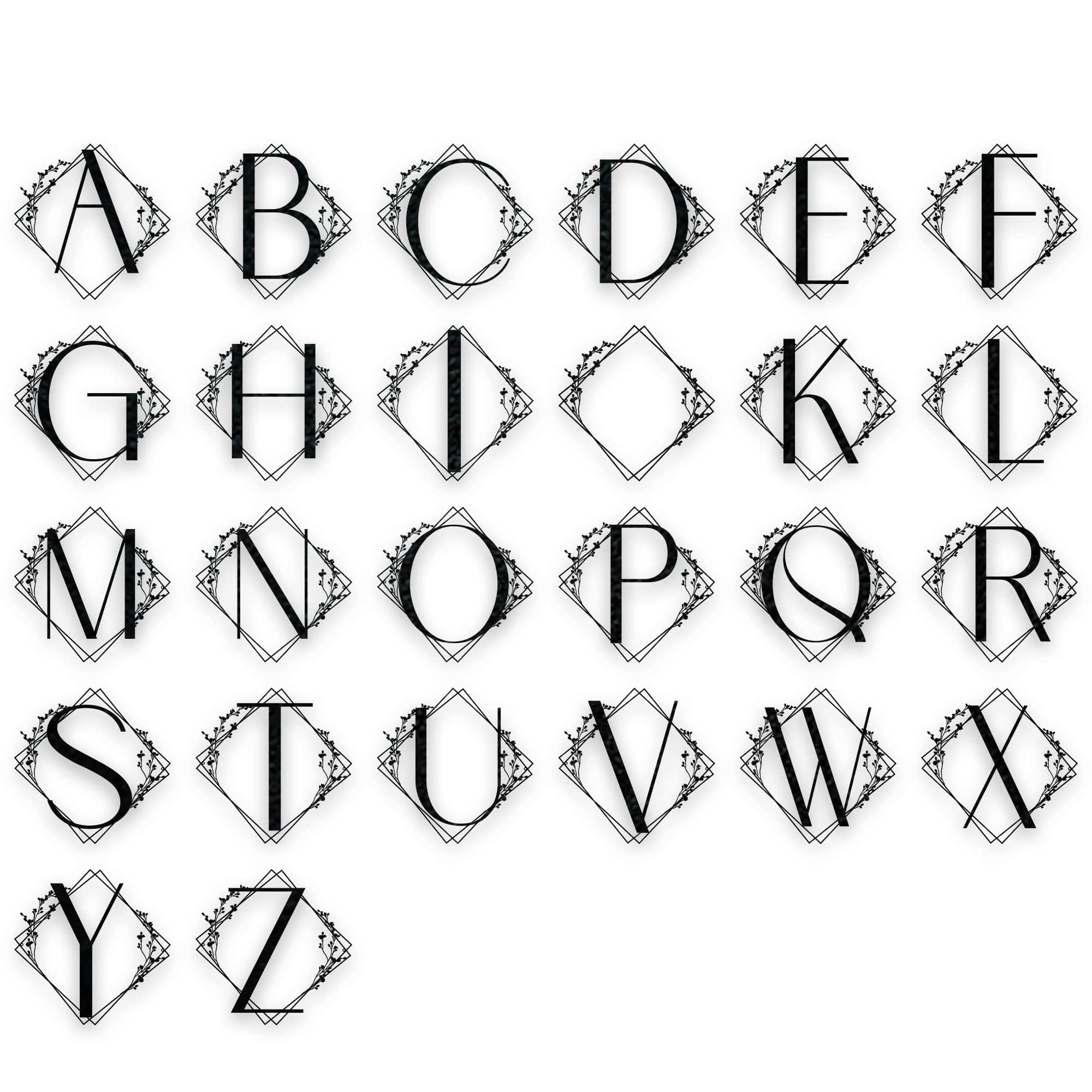 Chic Modern Single Letter Metal Sign