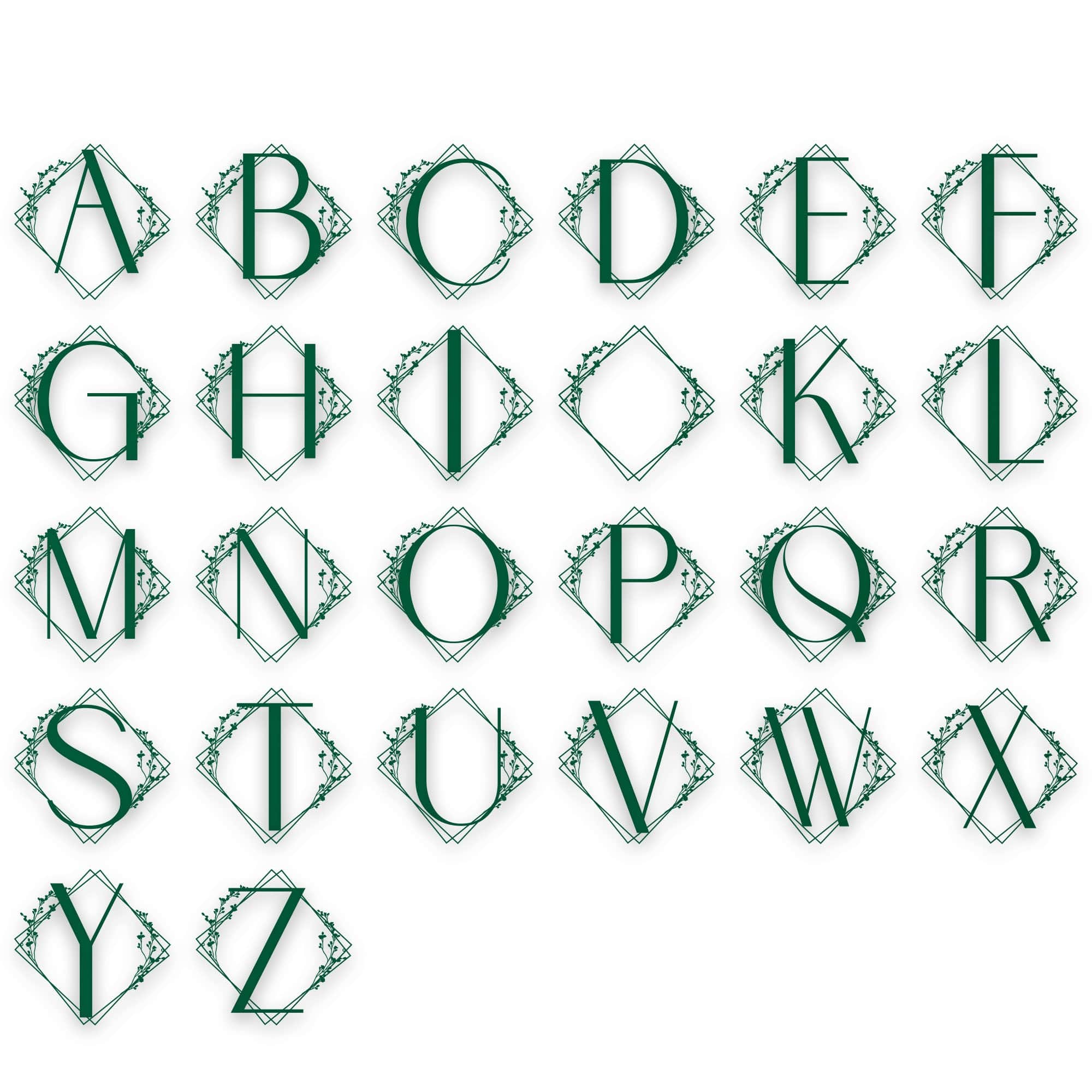 Chic Modern Single Letter Metal Sign