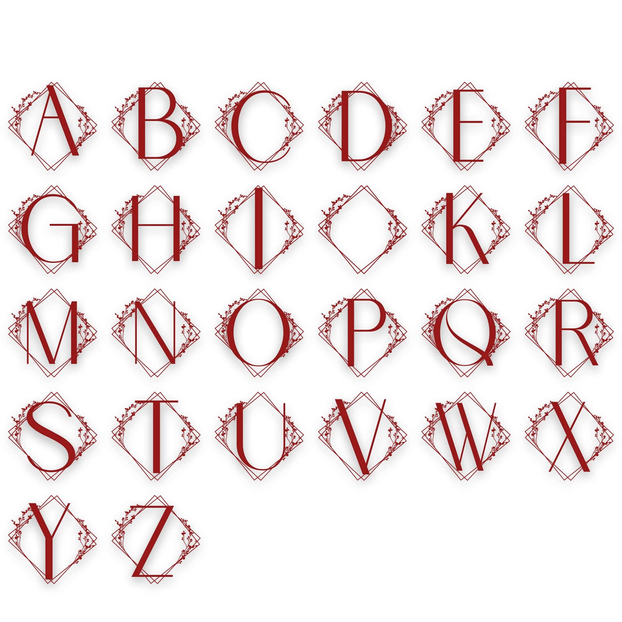 Chic Modern Single Letter Metal Sign