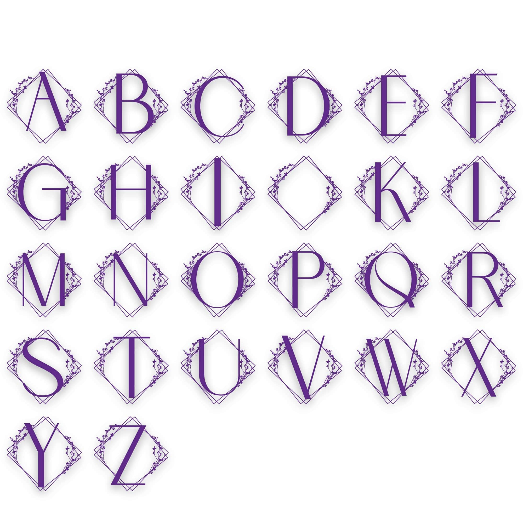 Chic Modern Single Letter Metal Sign