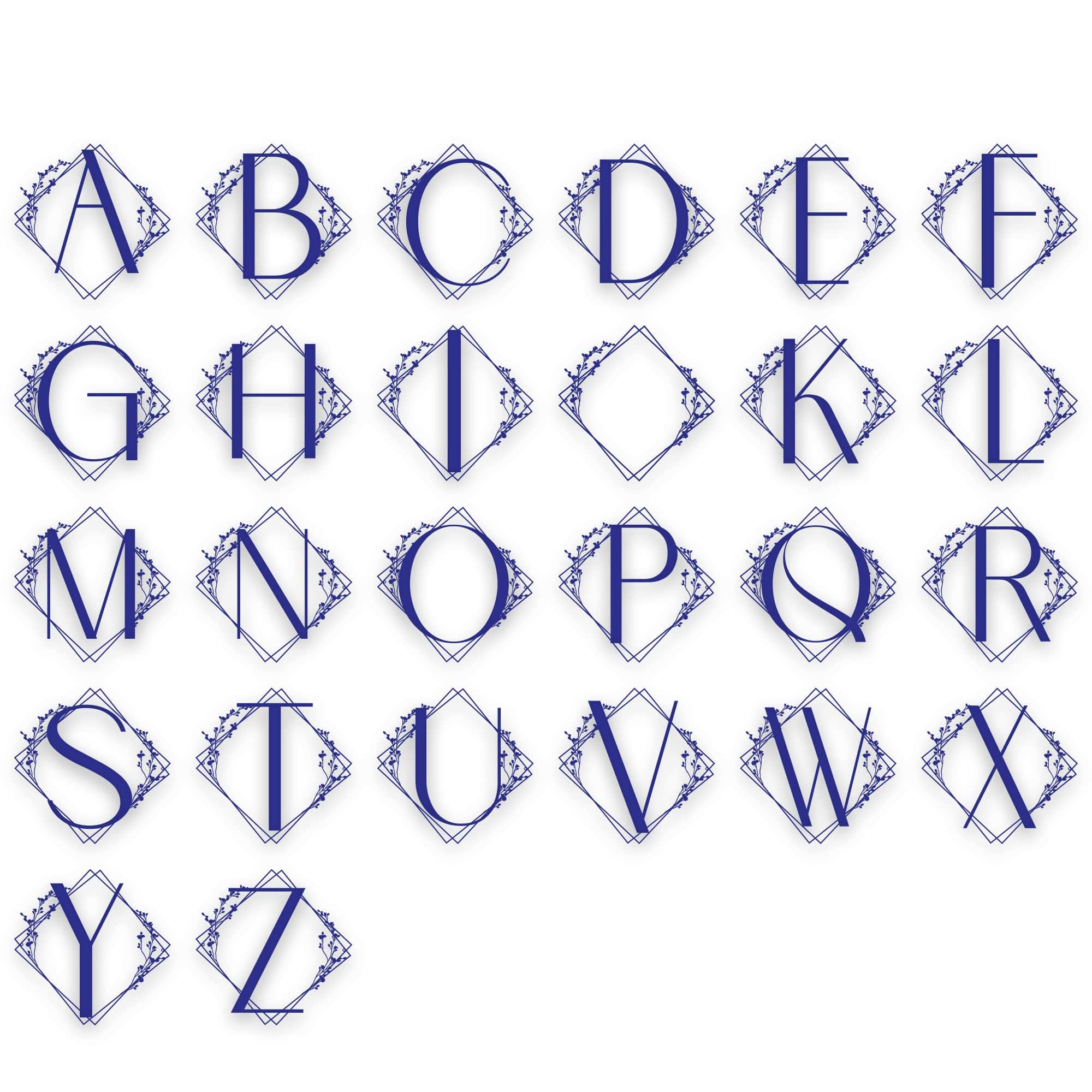 Chic Modern Single Letter Metal Sign