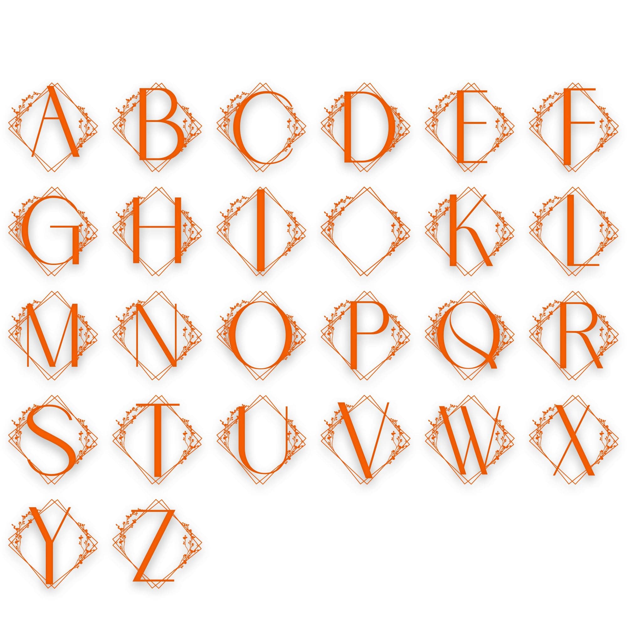 Chic Modern Single Letter Metal Sign