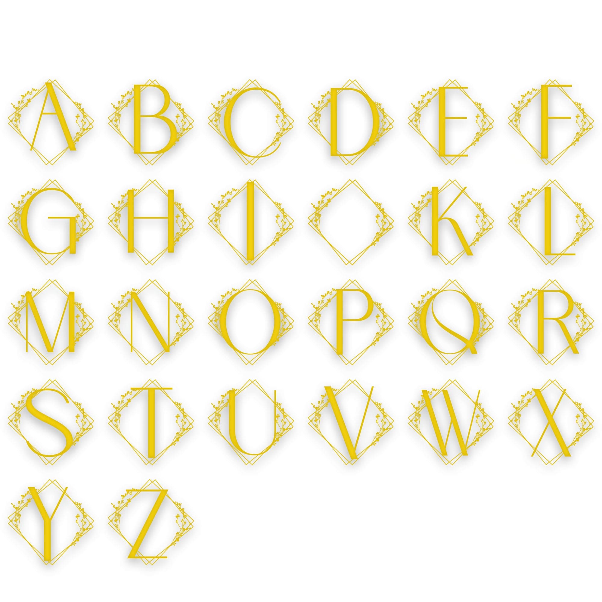 Chic Modern Single Letter Metal Sign