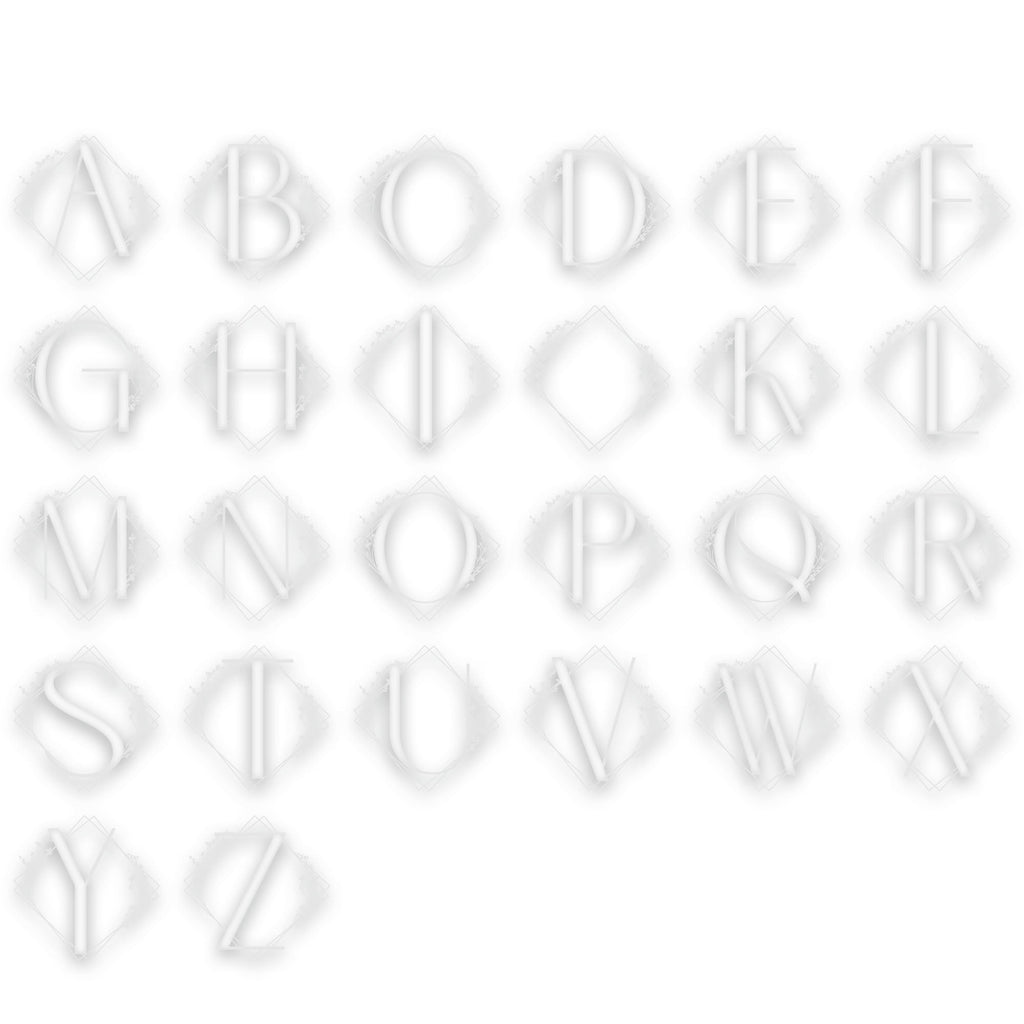 Chic Modern Single Letter Metal Sign