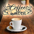 Coffee Bar with Mugs - Metal Sign - Monogram Metal Shop