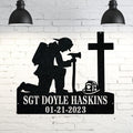 Firefighter Memorial Sign - Personalized Metal Tribute Plaque With Custom Text