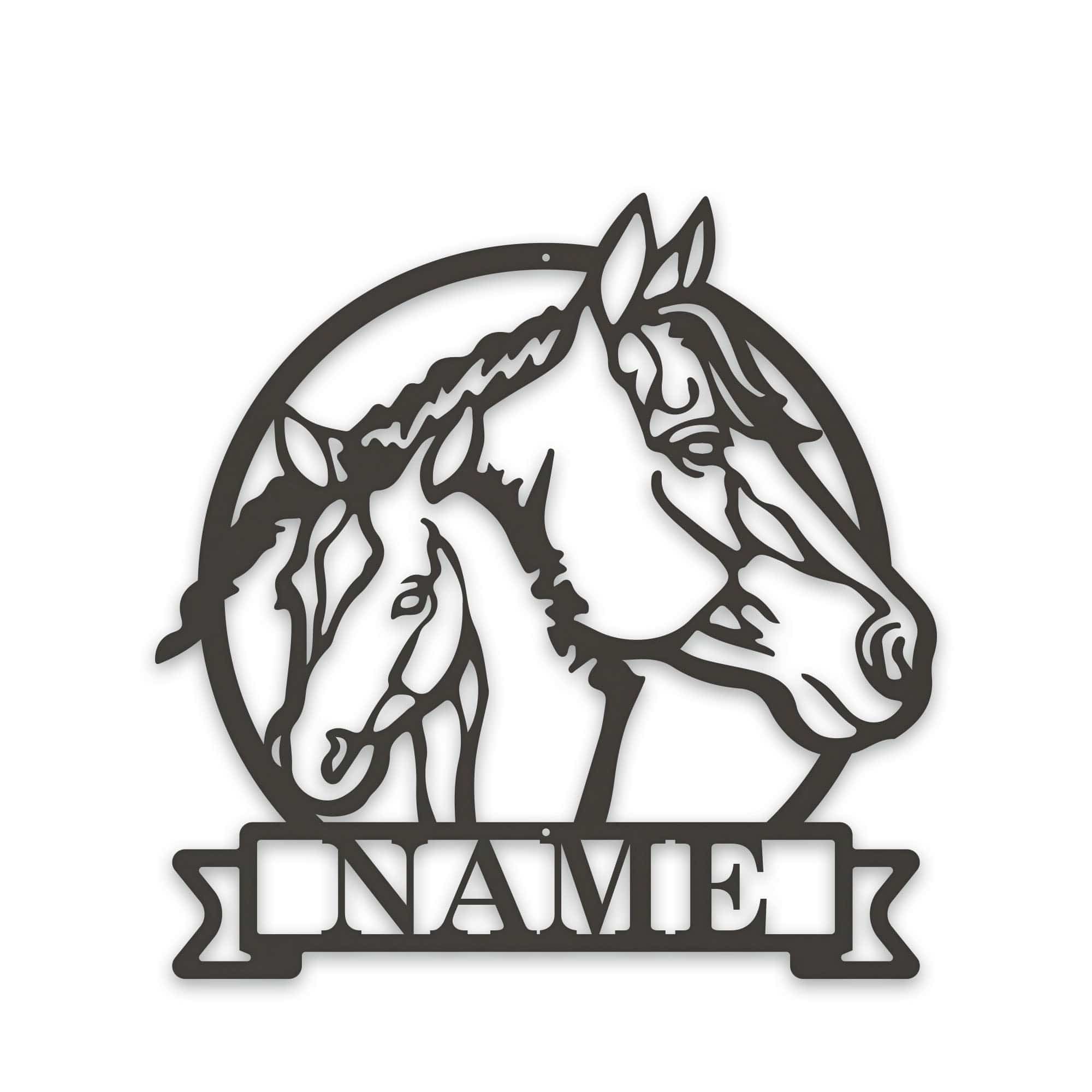 Farm Horse and Pony Personalized Metal Sign