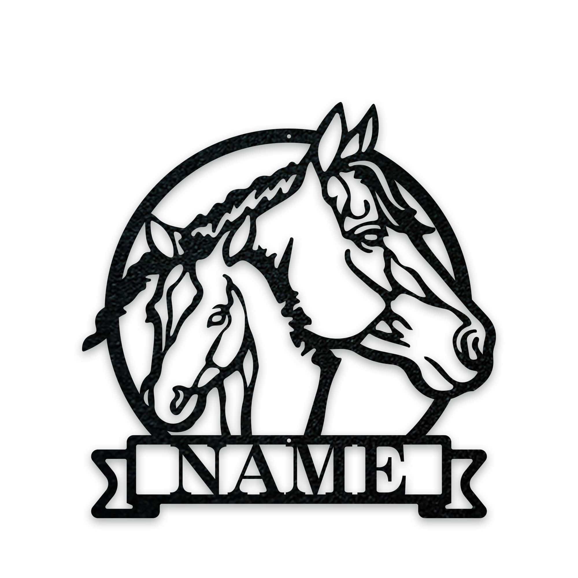 Farm Horse and Pony Personalized Metal Sign