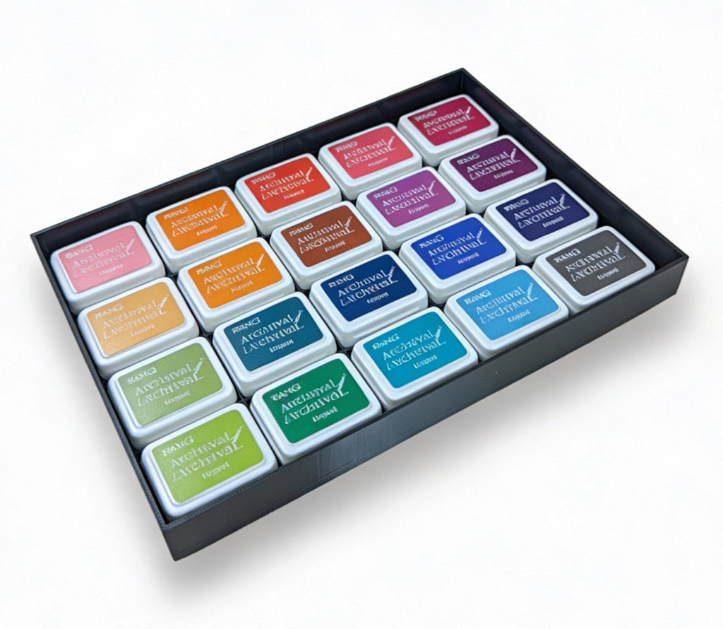 Mini Archival Ink Pad Stackable Storage Tray | Compact Organizer for Craft & Scrapbooking Supplies