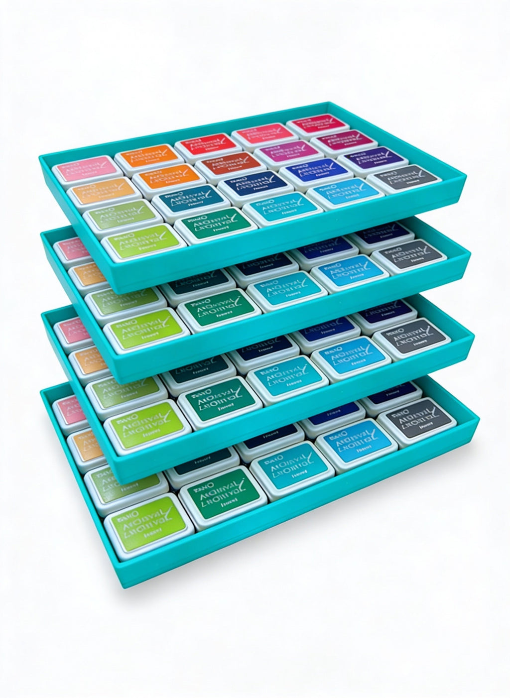 Mini Archival Ink Pad Stackable Storage Tray | Compact Organizer for Craft & Scrapbooking Supplies