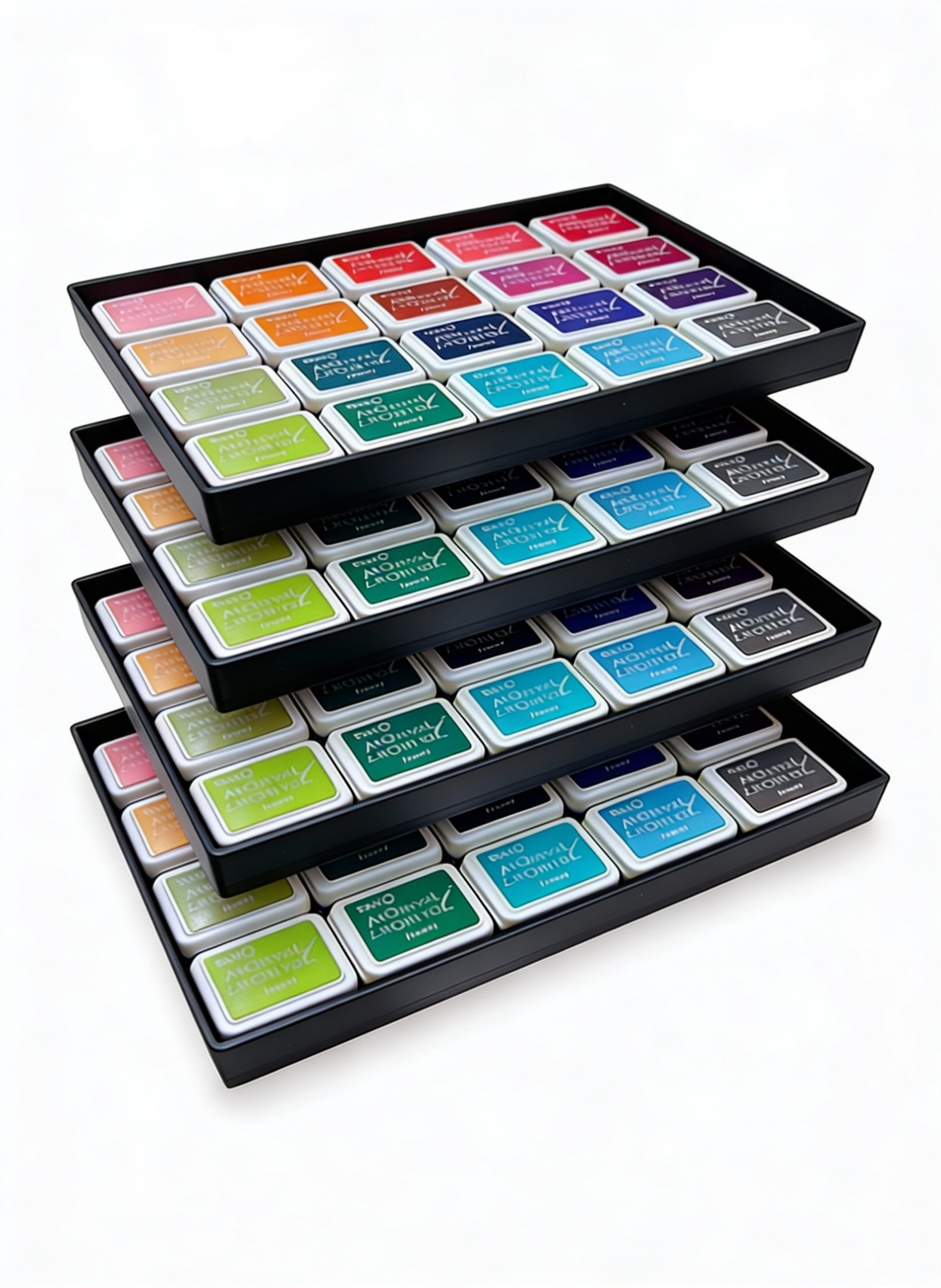 Mini Archival Ink Pad Stackable Storage Tray | Compact Organizer for Craft & Scrapbooking Supplies
