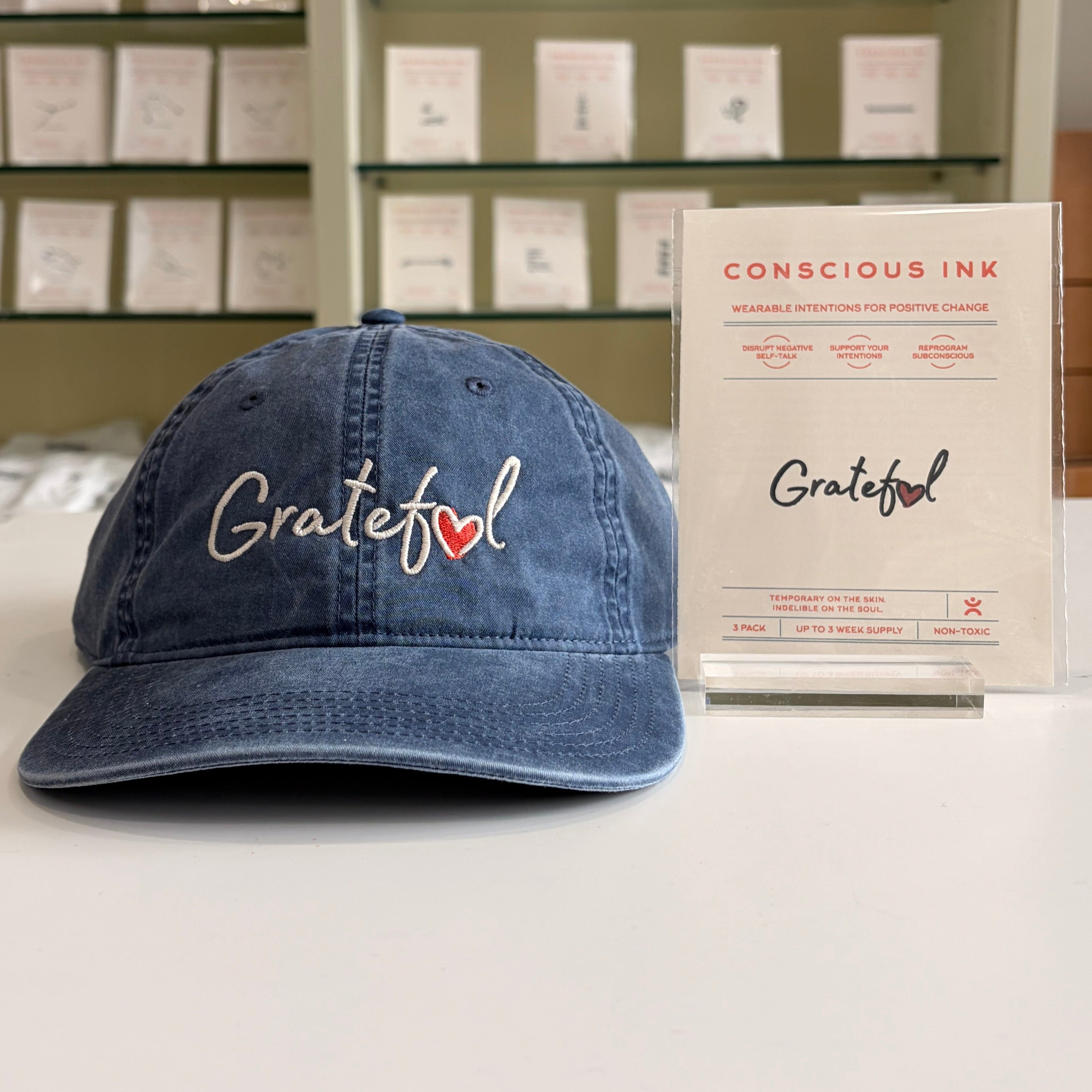 Grateful Access Cap + Ink (Faded Blue)