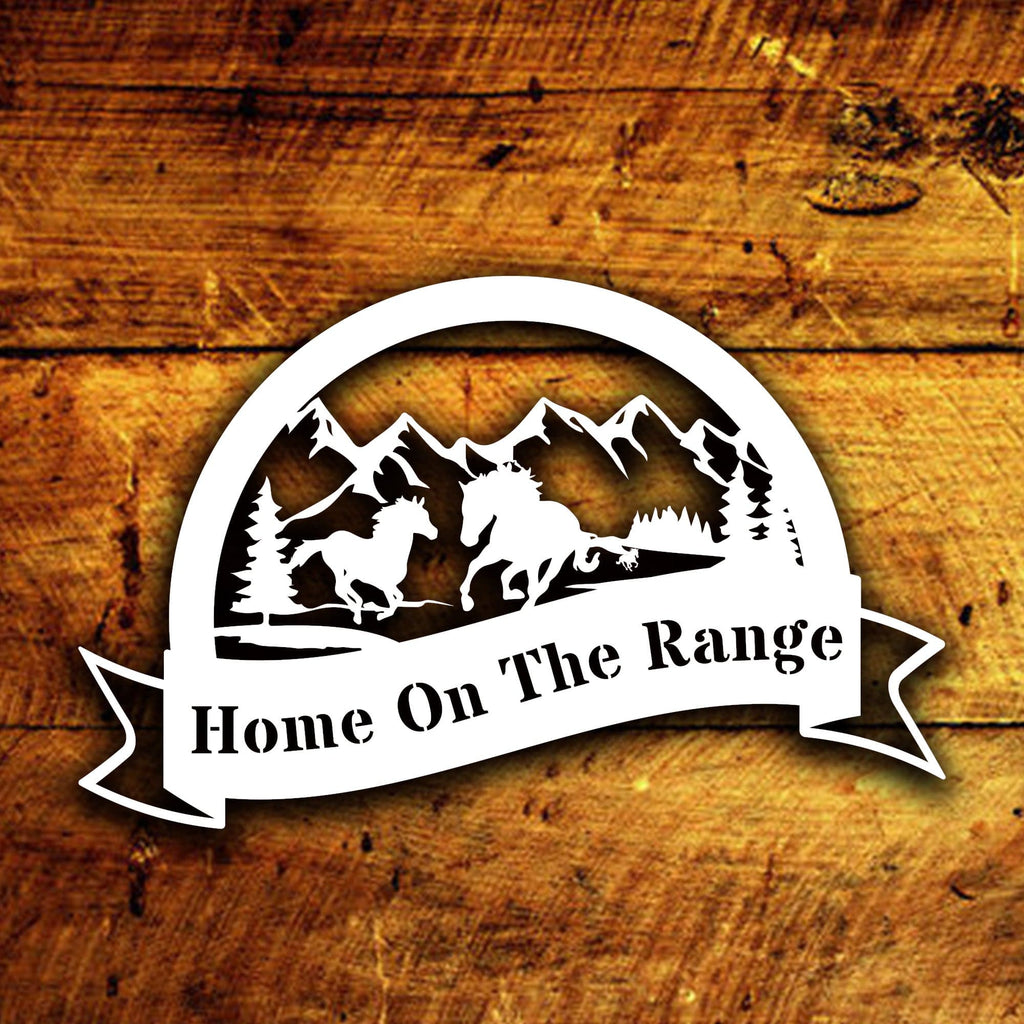 Great Outdoors- Half Moon Wild Horses Personalized Metal Sign
