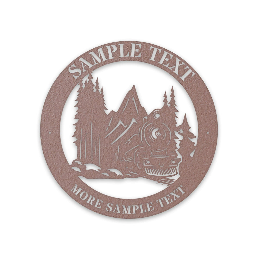 Great Outdoors Train Custom Metal Sign