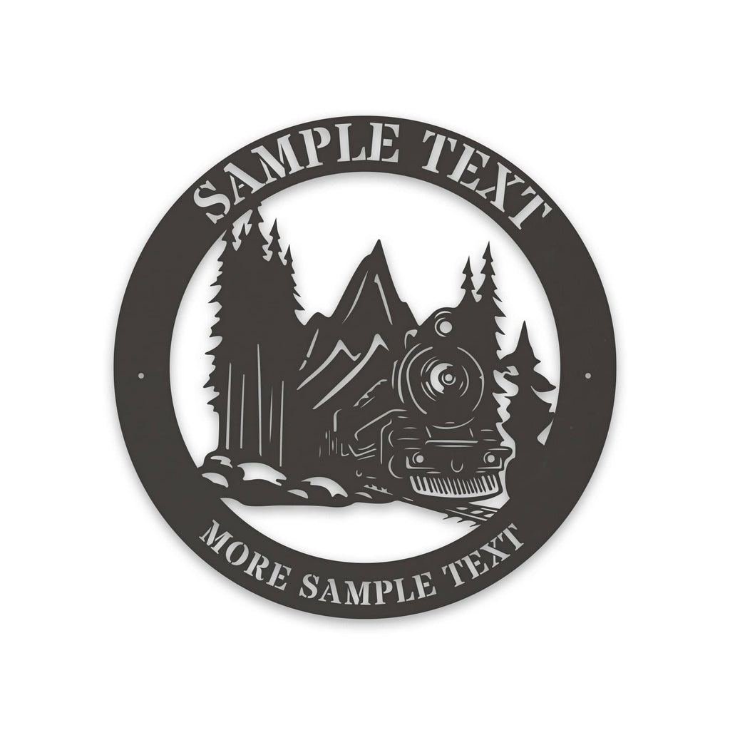 Great Outdoors Train Custom Metal Sign