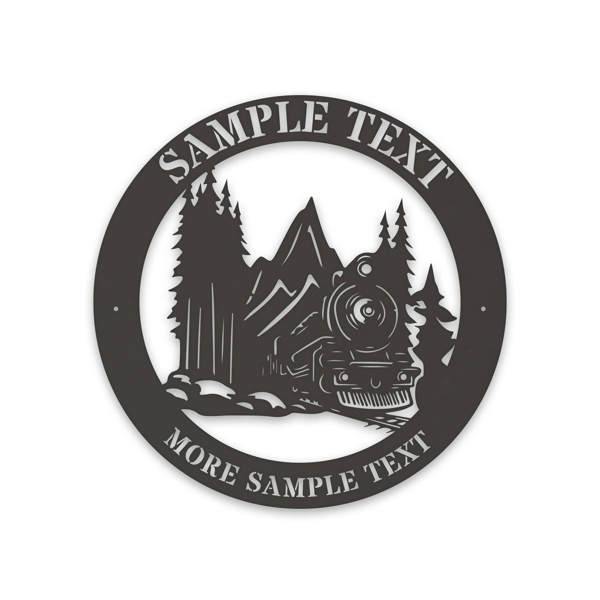 Great Outdoors Train Custom Metal Sign