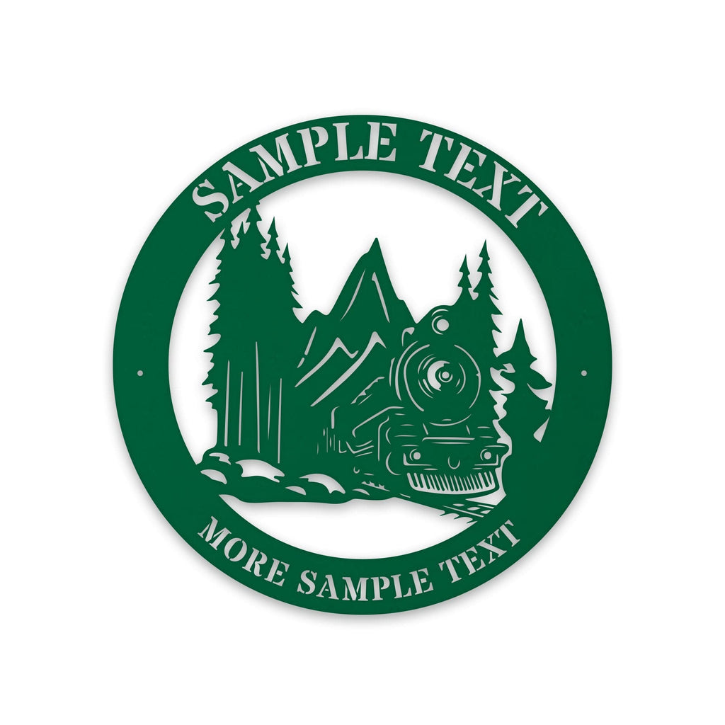 Great Outdoors Train Custom Metal Sign