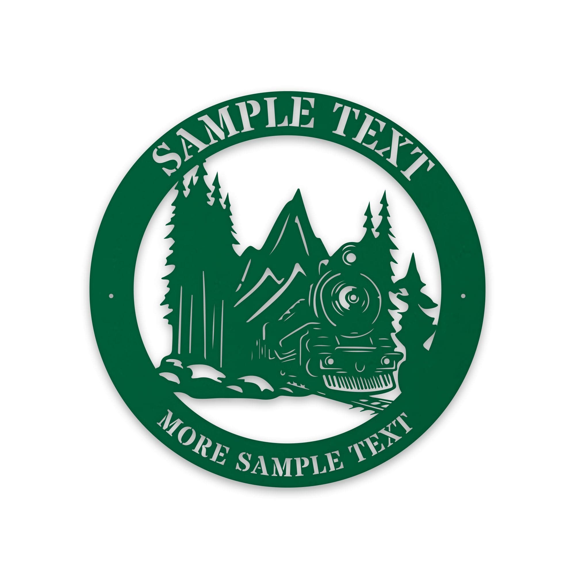 Great Outdoors Train Custom Metal Sign